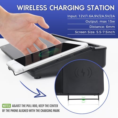 SELEAD Anti-Glare Glass Desktop Whiteboard with Wireless Charger, Black - Image 3