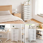 LEHOM Rolling Storage Cart with 8 Drawers, Utility Cart on Lockable Wheels - Image 6