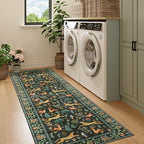 DUKINO 2x7 Runner Rug for Hallway, Washable Kitchen Rugs Non Slip, Black - Image 4