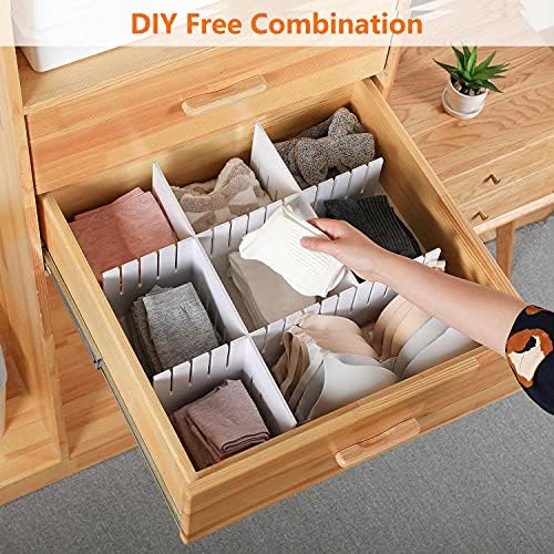 12Pcs Drawer Dividers, 17.72" x 3.55", Thick, DIY Organizer Separator, Large Adjustable Dresser Drawer Organizer for Clothes, Bedroom, Bathroom, Kitchen Cutlery, Desk, Office Storage - Image 3