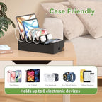 Pezin & Hulin Bamboo Cable Management Box, No Power Adapter -Black - Image 4