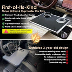 Car Desk for Laptop 360° Rotating Tesla Tray with Cup Holder Phone Stand - Image 2