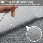 Office Chair Mat for Carpet Floors, 47" x 59" Clear Desk Chair Mats for Low Pile Carpeted Protector, Sturdy PVC Computer Chair Mats Anti-Slip and Easy to Clean for Home & Office - Image 3