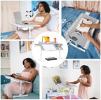 KLEAR Foldable Laptop Bed Tray Desk with Extral Drawstring Bag - Image 5