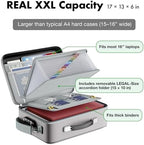 XXL Legal-Size Fire & Water-Resistant Document Box with TSA Lock - Hard-Shell Case (17×13×6 in) Hard Case File Organizer for Important Documents, Laptop, Passport, Wills, Certificates (Silver) - Image 2