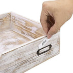 MyGift Whitewashed Wood Letter Tray, Desktop Paper File Organizer Box - Image 6