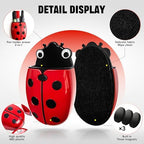 Magnetic Pen Holder for Fridge Whiteboard, 2-in-1 Magnetic Marker Holder Dry Erase Marker Whiteboard Eraser, Cute Ladybug Pencil Cup Desk Organizer for Classroom Office School Home (4-Pack) - Image 2