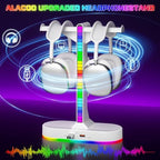 Dual Headphones Stand with Charger for Men, Headset Holder Stand for Desk - Image 4
