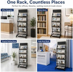 4-Layer Floor-Standing Brochure Display Rack with Wheels and Top Billboard - Image 7
