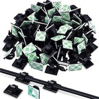 Adhesive Cable Clips 40/80/120pcs Clamp Wire Organizer Self-adhesive Fixed Unmarked Clip Punch-free Desktop Car Office Wall Holder For Under Desk, Car(Black-80pcs) - Image 7