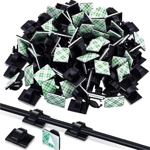 Adhesive Cable Clips 40/80/120pcs Clamp Wire Organizer Self-adhesive Fixed Unmarked Clip Punch-free Desktop Car Office Wall Holder For Under Desk, Car(Black-80pcs) - Image 7