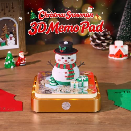 3D Calendar 2027, Desk Time Piece Calendar 2027,Tear-Away 3D Paper Art Notepad w LED Lights,Creative 3D Memo Artsy Pad Calendars, DIY Paper Carving Gift (N) - Image 2