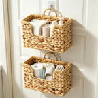 2 Pcs Hanging Magazine Basket, Woven Wall Mail Holder Organizer with Handle - Image 4