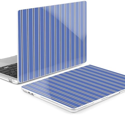 MEEgoodo for M5/M4/M3/M2 MacBook Air 15 inch Case 2026 2025 2024 2023, Case Fit Model (A3448/A3241/A3114/A2941) for MacBook Air 15.3 inch, Blue and White Stripes - Image 3