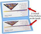 StoreSMART - Powder Blue Folding Business Card Holders - 100 Pack - Polypropylene Plastic (RPP2915PB-100) - Image 5