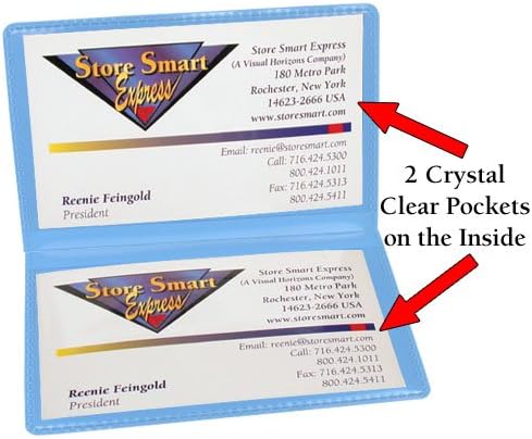 StoreSMART - Powder Blue Folding Business Card Holders - 25 Pack - Polypropylene Plastic (RPP2915PB-25) - Image 5