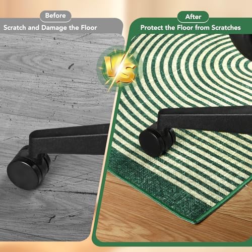 Office Chair Mat for Hardwood Floor&Tile Floor,36"X 48"-Geo Green - Image 4