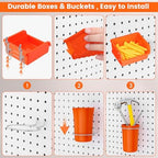 ENJOYWOOD 264 PCS Pegboard Organizer Accessories Kit Hooks Assortment - Image 6