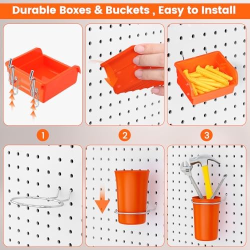 ENJOYWOOD 264 PCS Pegboard Organizer Accessories Kit Hooks Assortment - Image 6