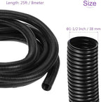 DMiotech 25ft Wire Loom Split Tubing 1 1/2 Inch(38 mm) ID Black - Image 3