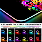 RGB Black Gaming Desk Mat, XL Mouse Pad for Gamer - Image 6
