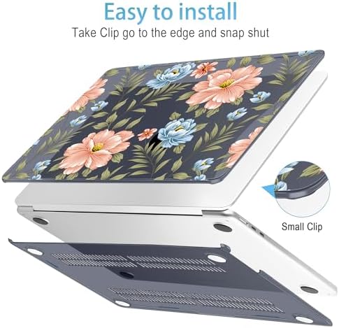 Mektron for 2026/2025/2024/2023 MacBook Air 15 INCH M5 A3448 /M4 A3241 /M3 A3114 /M2 A2941 Case, Printed Plastic Hard Shell Cover with 15.3" Liquid Retina Display Touch ID, Flower C400 - Image 5