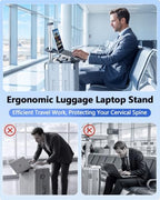 Ergonomic Adjustable Luggage Laptop Stand - 6 Angle Adjustment - Image 2