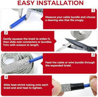 Tinned Copper Braid Wire Shielding Ground Strap Metal Cable Sleeve Expandable Flexible Flat Mesh (1/2 in Wide(0.32 in Dia)-155ft) - Image 6