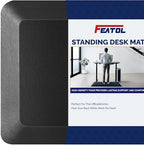 FEATOL Anti Fatigue Mat for Standing Desk & Kitchen Floor, 9/10 Extra Thick by FEATOL