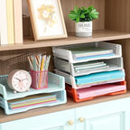 Teenyyou Set of 12 Colorful Classroom Turn in Trays Stackable, Boho - Image 5