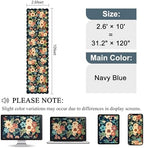 DUKINO 2.6x10 Runner Rug for Hallway, Washable Rug Non Slip, Navy Blue - Image 2