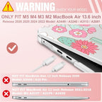 May Chen for M5 MacBook Air 13.6 Inch Case 2026 2025 2024-2022 Release M5 A3449 M4 A3240 M3 A3113 M2 A2681, Plastic Hard Shell Case for MacBook Air 13.6" with Retina Display, Blooming Cactus - Image 2