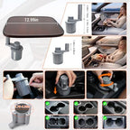 Car Desk for Laptop, Car Food Tray for Tesla Model Y/3, Car Tray Table,Square Cup Holder Tray for Eating, Laptop Work & Charging Stops, 4-Way Locking Base - Image 6