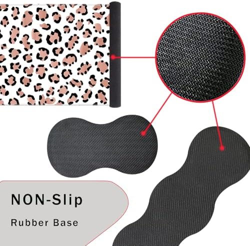 Keyboard Wrist Rest and Mouse Pad with Wrist Support Set Ergonomic Coaster,Memory Foam,Easy Typing Pain Relief,Large XL Desk Mat 31.5"x 11.8",Leopard Print - Image 3