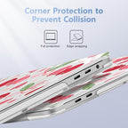 for MacBook Pro 16 inch Case 2019 2020 Release Model A2141, Plastic Hard Shell Cover with Keyboard Cover & Screen Protector for MacBook Pro 16 inch with Touch Bar, Cherries & Pink Bows - Image 3