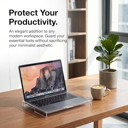 Veemoon 14inch Laptop Keyboard Cover, Transparent Acrylic Anti-Cat Keyboard Cover Clear Laptop Protective Case - Dustproof Waterproof Anti-Hit -Computer Accessories for Home School Office - Image 2
