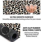 Pretty Mouse Pad and Wrist Rest Set, Extended Desk Mat (31.5" x 11.8") with Memory Foam Ergonomic Keyboard Pad, Large Gaming Mouse Pad Non-Slip Easy Typing for Home Office Decor, Leopard Cheetah Print - Image 3