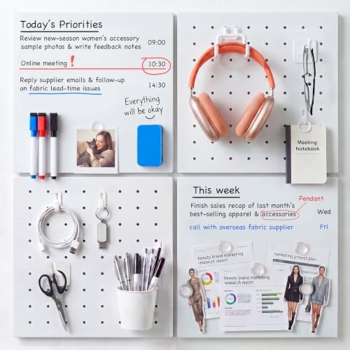 Maxtek Pegboard and Whiteboard Wall Organizer 24 x 24in Panels by Maxtek