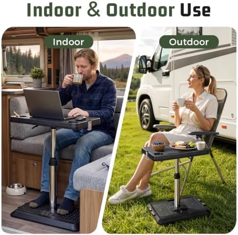 Portable Car Seat Tray Table, Height Adjustable Car Desk for Laptop - Image 7