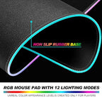 RGB Colorful Flower Peony Gaming Desk Mat & Floral Mouse Pad, XL - Image 6