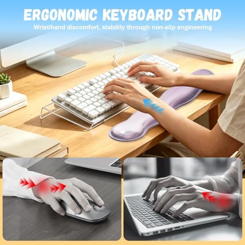 Acrylic Keyboard Stand with Gel Wrist Rest for Keyboard and Mouse Set - Image 5