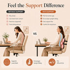 Lumbar Support Pillow for Office Chair & Car, Desk Chair Back Cushion,,Pink - Image 4
