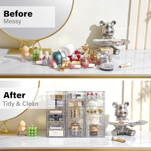 Prsildan 15 Drawers Teacher Toolbox Acrylic Containers, Set of 3 - Image 6