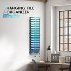 20-Tier Wall File Organizer and Mail Organizer with 5 Hooks, Black - Image 6
