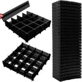 85Pcs Drawer Dividers, Adjustable Drawer Organiser, Cut at Will for Tidying Clutter Clothes, Socks, Makeup, Dresser, Kitchen Black by DVHOK