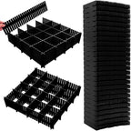 85Pcs Drawer Dividers, Adjustable Drawer Organiser, Cut at Will for Tidying Clutter Clothes, Socks, Makeup, Dresser, Kitchen Black by DVHOK