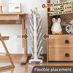 5 Tier Rolling Book Cart Multi-Functional Movable Storage Bookshelves - Image 5