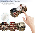 TGFEWYTJYJ Extended Gaming Mouse Pad,Memory Foam Ergonomic Keyboard Mouse Wrist Rest Support Set,Large Desk Mat with Stitched Edges,Non-Slip Base Mousepad Home Office,Camo Deer American Flag - Image 5