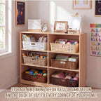 Geetery 12 Pack Classroom Storage Baskets with Handle,Gradient Brown - Image 4