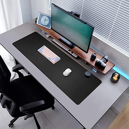MAIDERN 47.2" x 15.7" Cork & Leather Desk Pad, Large XXL Mat, Full Mouse Pad, Dual Sided Protector for Gaming Home Office (Black) - Image 5